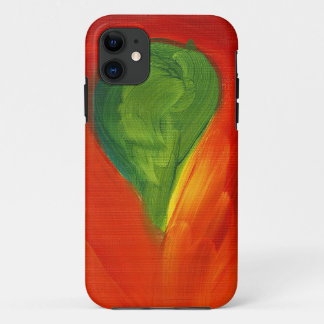 Coque Case-Mate iPhone Oiseau vert avec amour coulant autour de lui