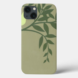 Etui iPhone 13 Oiseau vert perché sur une branche verte