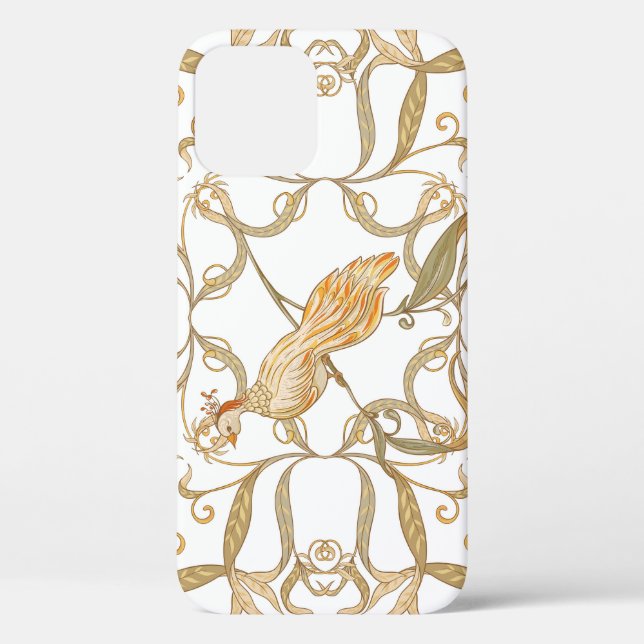 Coques Case-Mate iPhone Oiseaux à fleurs Art nouveau (Verso)
