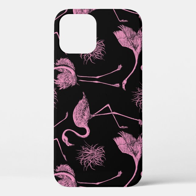 Coques Case-Mate iPhone Oiseaux Abstraits : Motif de mode monochrome (Verso)