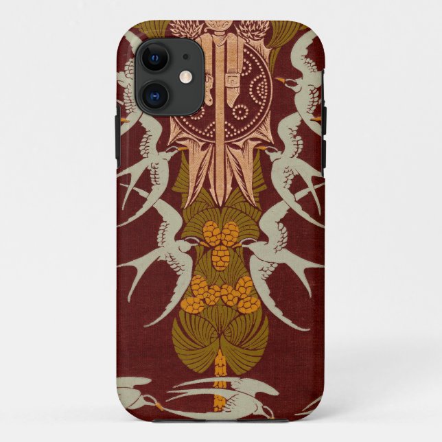 Coques Case-Mate iPhone Oiseaux Art nouveau des Highlands écossais (Dos)