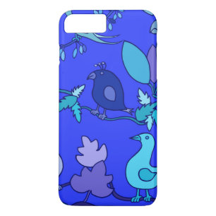 Coque iPhone 7 Plus Oiseaux bleus