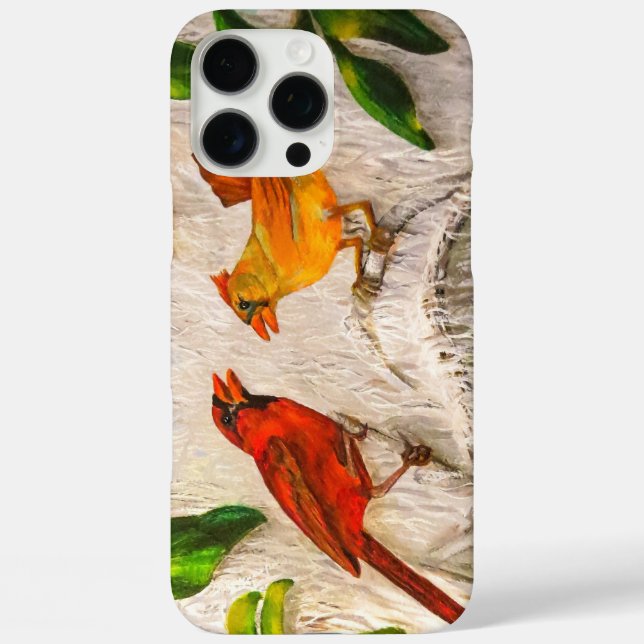 Coques Case-Mate iPhone Oiseaux cardinaux - Chant d'amour (Verso)