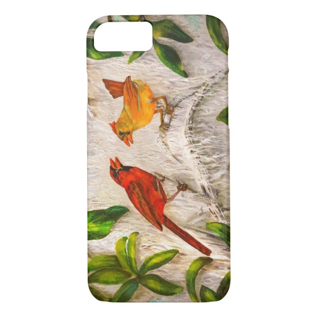 Coques Case-Mate iPhone Oiseaux cardinaux - Chant d'amour (Dos)