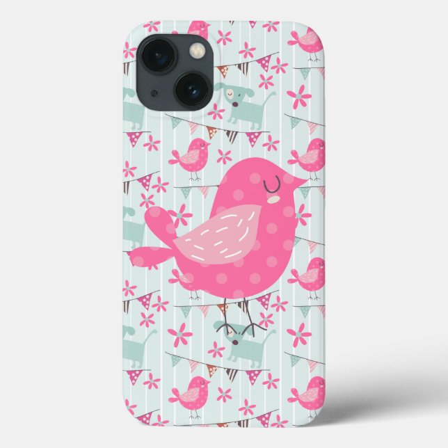 Coques Case-Mate iPhone Oiseaux, Chiens, Bannières, Fleurs (Verso)