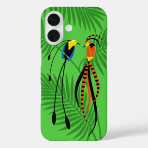 Coque Pour iPhone 16 Oiseaux colorés et lumineux du paradis