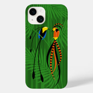 Coque Case-Mate iPhone Oiseaux colorés lumineux du paradis foncé