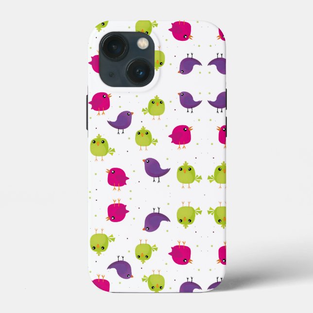 Coques Case-Mate iPhone Oiseaux colorés mignons   (Verso)
