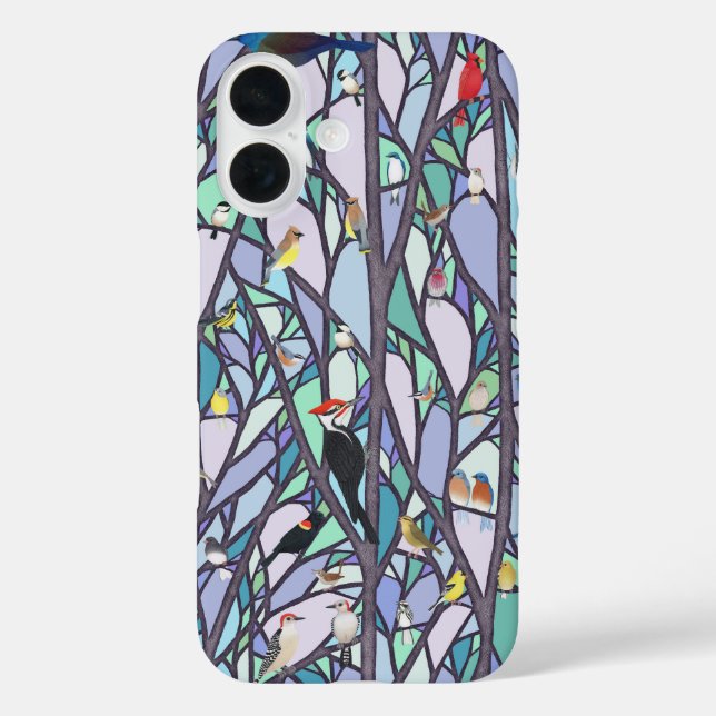 Coques Case-Mate iPhone oiseaux dans le vitrail (Verso)