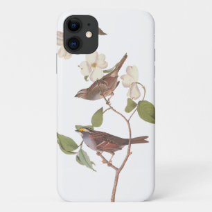 Case-Mate iPhone Case Oiseaux d'Audubon du Bruant à gorge blanche en Dog