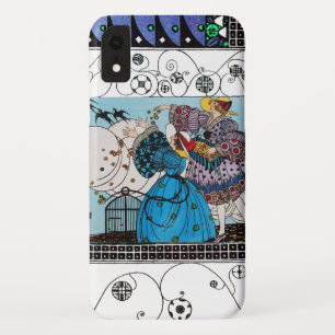 COQUE POUR iPhone XR OISEAUX DE PRINTEMPS ET ESPACES / CONCEPTEUR DE CO