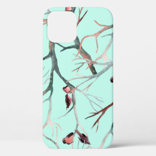 Case-Mate iPhone Case Oiseaux d'hiver Branches de l'arbre Aquarelle
