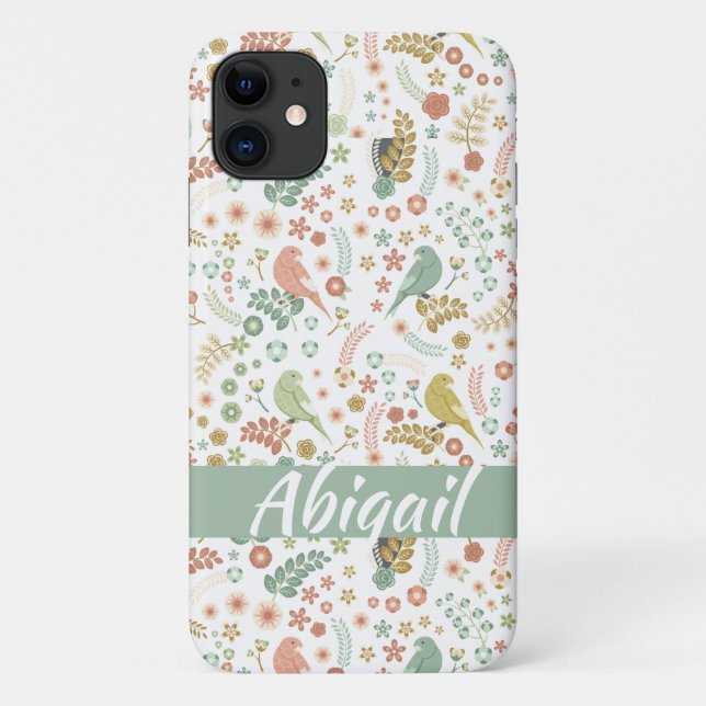 Coques Case-Mate iPhone Oiseaux et Branches Démodés Personnalisés (Dos)