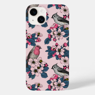 Coque Case-Mate iPhone Oiseaux et fleurs roses
