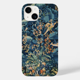 Coque Case-Mate iPhone OISEAUX, FLEURS ET FEUILLES DE CABBAGE, Bleu