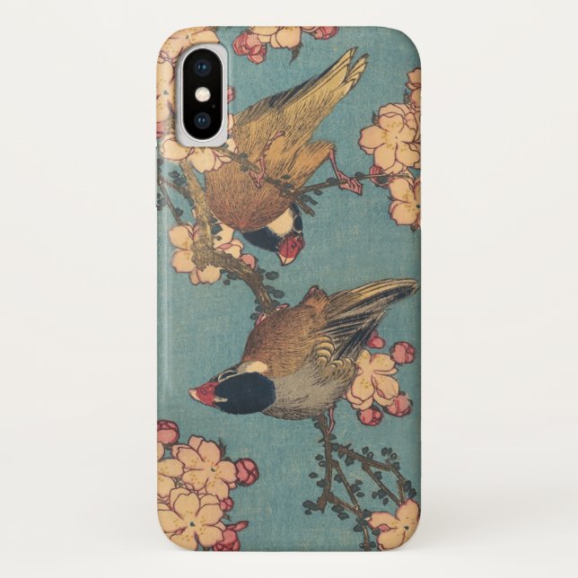 Coques Case-Mate iPhone Oiseaux Fleurs Hokusai Art Japonais (Dos)
