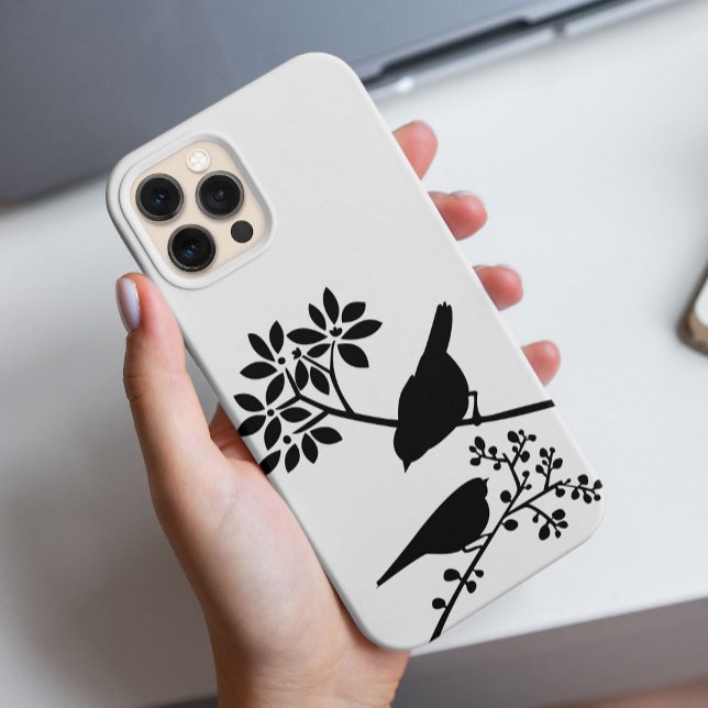 Coques Case-Mate iPhone Oiseaux noirs et blancs (Créateur téléchargé)