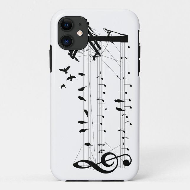 Coques Case-Mate iPhone Oiseaux sur un score (Dos)