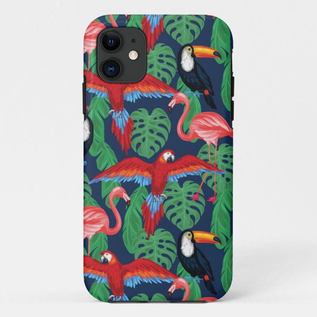 Coques Case-Mate iPhone Oiseaux Tropicaux Aux Couleurs Lumineuses (Dos)