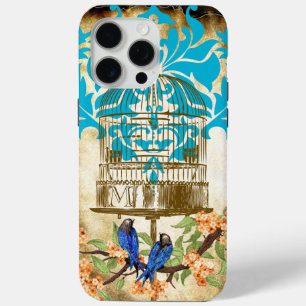 Coque Case-Mate iPhone Oiseaux Vintage Cage à Oiseaux Fleur de Cerisier D