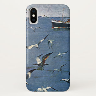 Case-Mate iPhone Case Oiseaux vintages Animaux, mouettes et bateaux de p