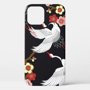 Case-Mate iPhone Case Oiseaux volants : Heron de grue japonais.