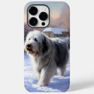 Coque Case-Mate iPhone Old English Sheepdog Laisser neiger Noël