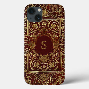 Coque Case-Mate iPhone Old Leather Gilded Book Cover Monogram