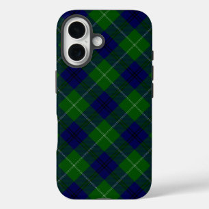 Coque Pour iPhone 16 Oliphant tartan bleu vert plaid