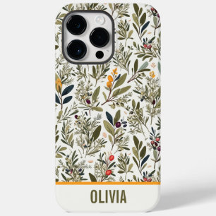 Coque Case-Mate iPhone Olive et Herbes Minimal Élégant Personnalisé