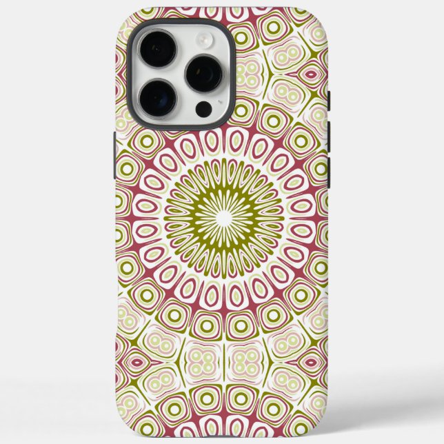 Coques Case-Mate iPhone Olive et Rose Mandala Motif (Verso)