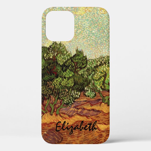 Coques Case-Mate iPhone Olive Grove, ciel bleu pâle par Vincent van Gogh (Verso)