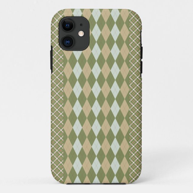 Coques Case-Mate iPhone Olive plaqué Jacquard (Dos)