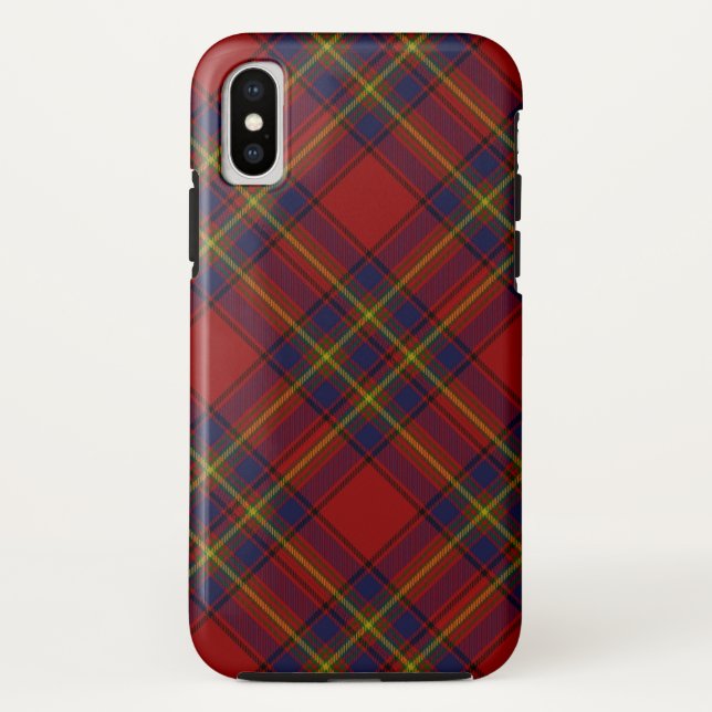 Coques Case-Mate iPhone Oliver tartan rouge jaune bleu plaid (Dos)