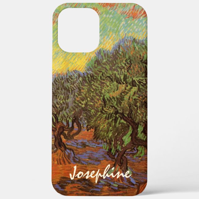 Coques Case-Mate iPhone Oliveraie, ciel orange par Vincent van Gogh (Verso)