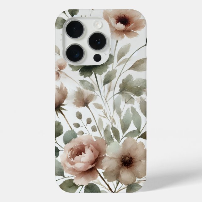 Coques Case-Mate iPhone Olivier Poussiéreux & Fleurs Modernes Aquarelle Ro (Verso)
