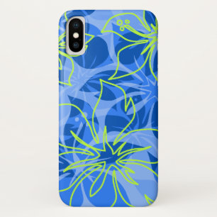 Coques Pour iPhone Olowalu Hibiscus Hawaiian Camo Blue
