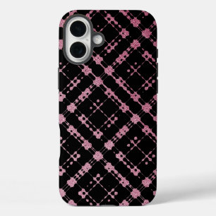 Coques iPhone 16 Plus Ombra plaquée moderne rose et noir