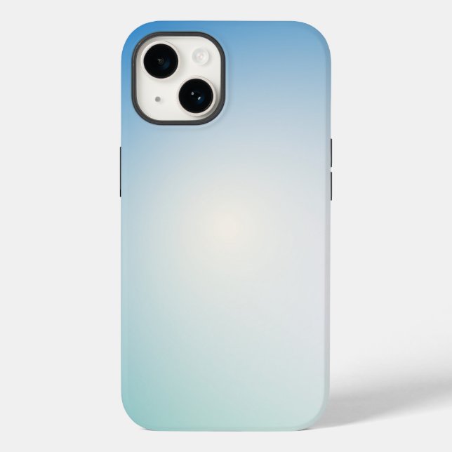 Coques Case-Mate iPhone  Ombre Bleu et Blanc Élégant et Doux  (Verso)