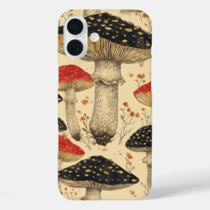 Coque Pour iPhone 16 Plus Ombre de champignons Casquettes à écarlate - IPhon
