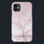 Case-Mate iPhone Case Ombre de marbre de marbre rose rose brillant<br><div class="desc">Ce design élégant et girly est parfait pour la fashionista branchée et élégante. Il présente un faux dégradé rose brillant de parties scintillant sur un arrière - plan motif en pierre de marbre rose et blanc. C'est glamour, chic, luxueux, moderne et classe. ***REMARQUE IMPORTANTE DE CONCEPTION : Pour toute demande...</div>
