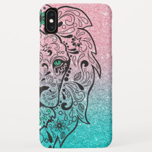 Case-Mate iPhone Case Ombre de Parties scintillant du crâne Lion
