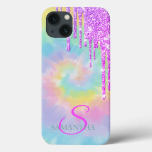 Case-Mate iPhone Case Ombre élégant et cool paillettes coulantes Tie Dye