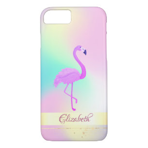 Case-Mate iPhone Case Ombre holographique Flamant rose rose