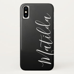 Case-Mate iPhone Case Ombre noir gris foncé plaine Nom personnalisé