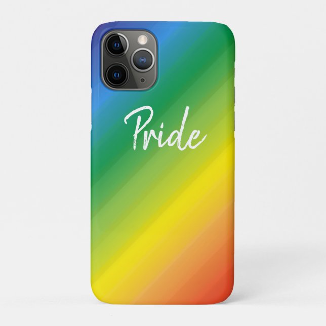 Coques Case-Mate iPhone Ombre Rainbow Fierté LGBTQ colorée (Dos)