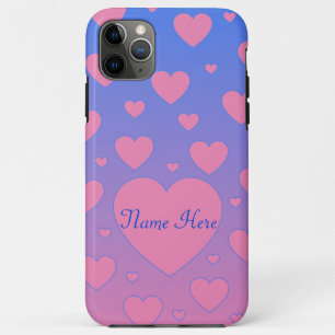 Case-Mate iPhone Case Ombre rose et bleu aux coeurs roses