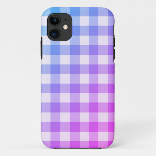 Case-Mate iPhone Case Ombré rose et violet blanc Plaid En vichy jolie