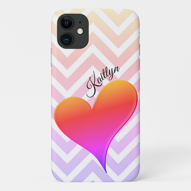 Coques Case-Mate iPhone Ombre Sunset Heart sur le boîtier téléphonique Che (Dos)