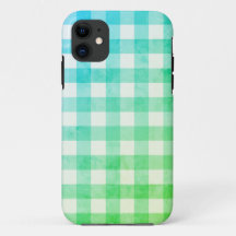 Ombré vert et blanc Plaid En vichy jolie